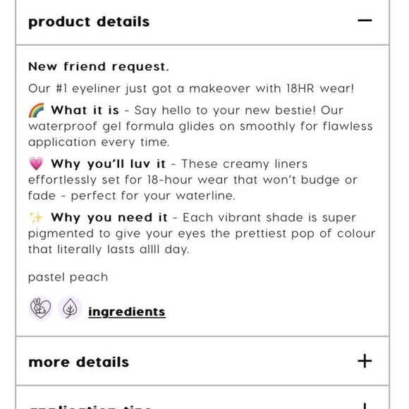 ColourPop Waterproof 18 Hour Crème Gel Prance Color Eyeliner New In Box - Picture 5 of 6